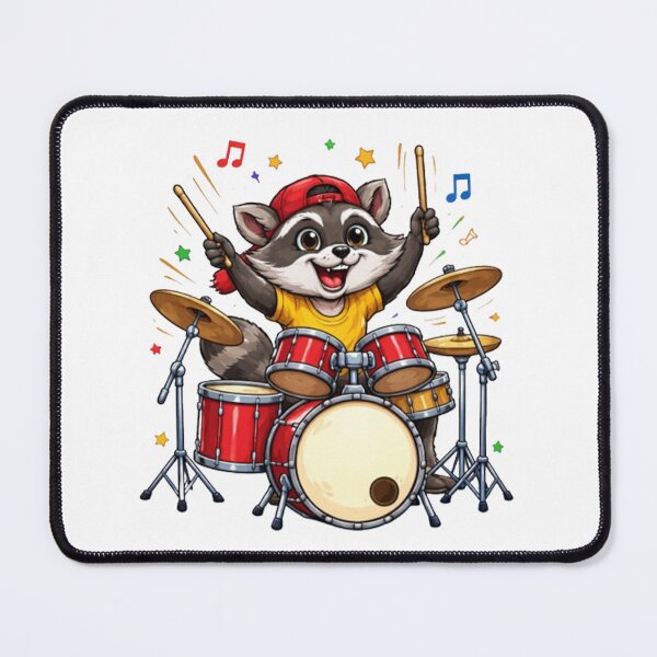 Item preview, raccoon drummer designed and sold by Gokuxtreme.