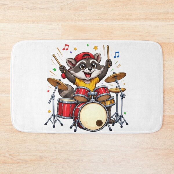 Item preview, raccoon drummer designed and sold by Gokuxtreme.
