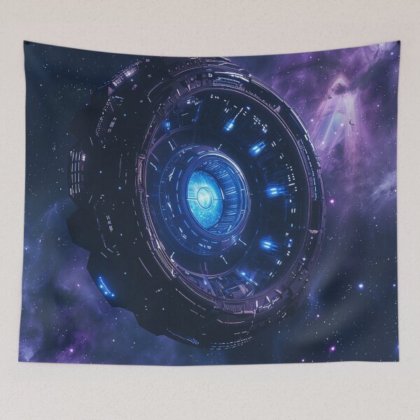 Item preview, Futuristic Spacecraft Deep Space Art designed and sold by QuantumDrift.