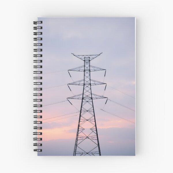Item preview, Industrial Electricity Pylon Silhouette Against Twilight Sky designed and sold by pinkal.