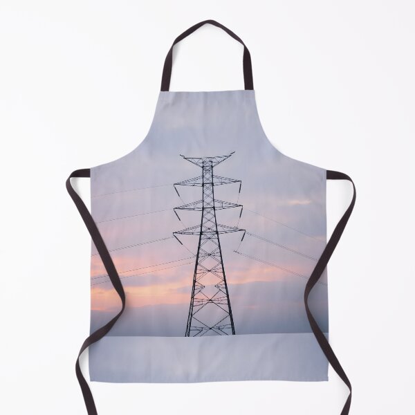Item preview, Industrial Electricity Pylon Silhouette Against Twilight Sky designed and sold by pinkal.