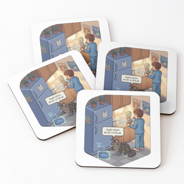 Item preview, Empty Bowl Crisis Cat – Funny Pixel RPG Morning Chaos designed and sold by PawMic.