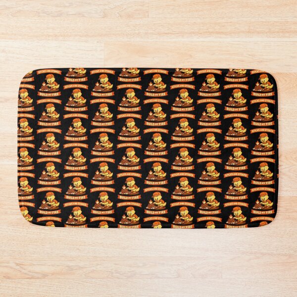 Item preview, Sticks and Stones Build My Fire Funny Duck Camper Design designed and sold by TeeTimeTreasure.