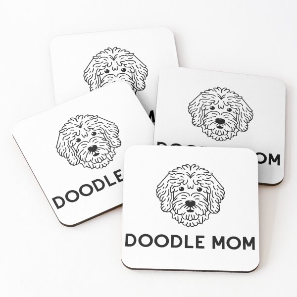 Item preview, Goldendoodle Cute Vector Line Art Doodle Mom black designed and sold by PeriwinkleStone.