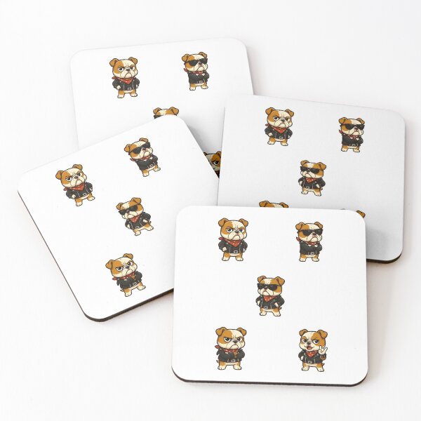 Item preview, Kawaii Punk Bulldog Stickers – Cute Biker Dog Cartoon Art Pack designed and sold by Good Vibes .