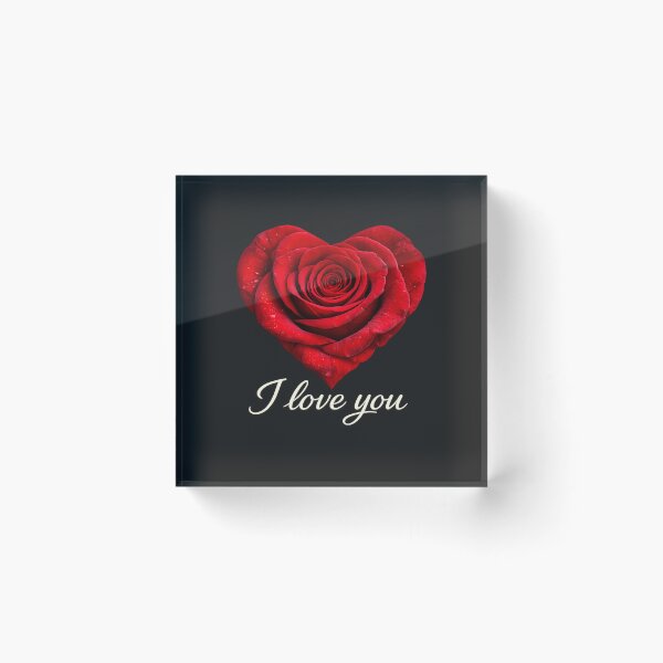 Item preview, I Love You Rose Heart Minimalist Romantic Design designed and sold by IrynaLineArt.