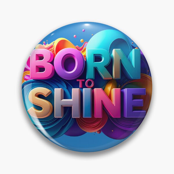 Item preview, Born To Shine Luxury 3D Liquid Gold Typography Statement Graphic Retro Future Metallic Aesthetic Motivational Quote Premium Streetwear Design designed and sold by icemanphotos.