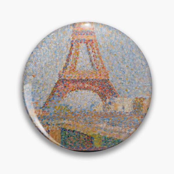 Artikelvorschau, Eiffelturm von Georges Seurat: Neoimpressionistisches pointillistisches Pariser Plakat entworfen und verkauft von artofuniverse.