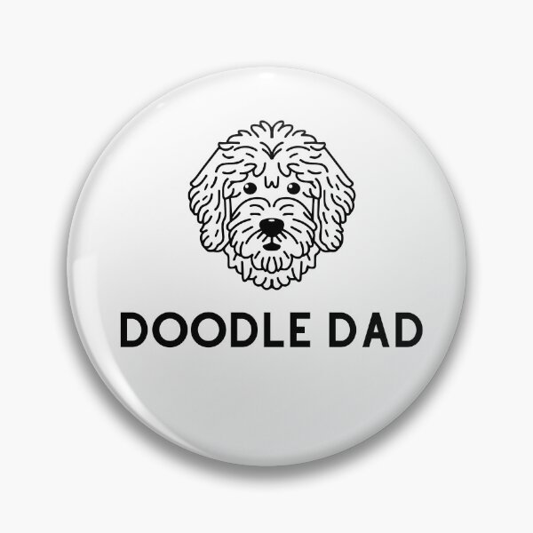 Item preview, Goldendoodle Cute Vector Line Art Doodle Dad Black designed and sold by PeriwinkleStone.