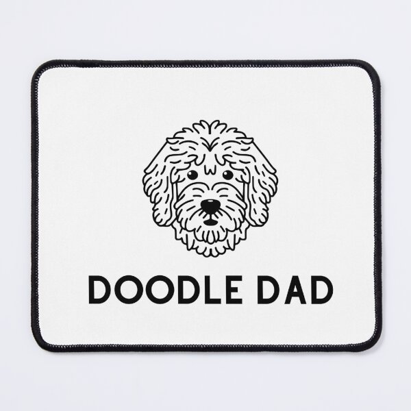 Item preview, Goldendoodle Cute Vector Line Art Doodle Dad Black designed and sold by PeriwinkleStone.