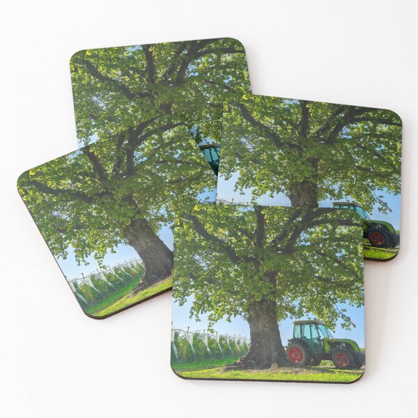 Item preview, Ancient Oak Tree and Green Farm Tractor designed and sold by Kainicram.