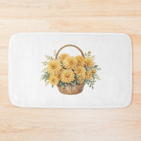 Item preview, Basket of yellow flowers designed and sold by uunaa.