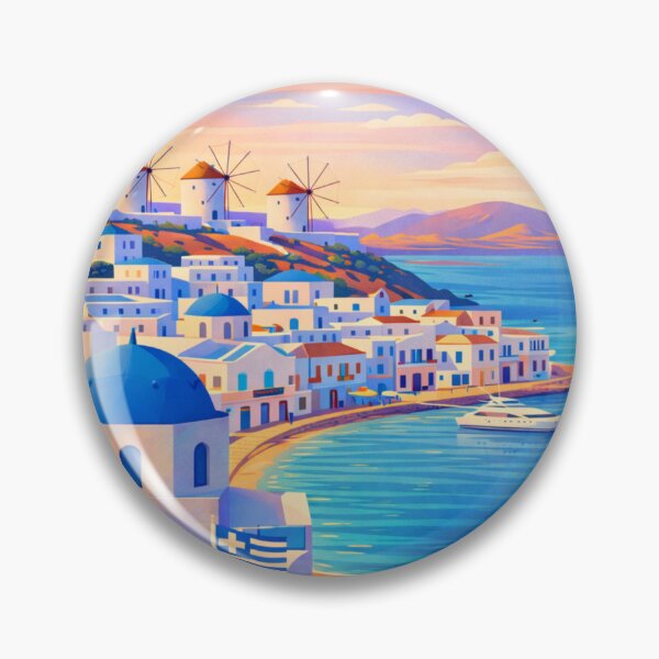 Item preview, Mykonos Greece Travel Poster designed and sold by MatthewHeights.