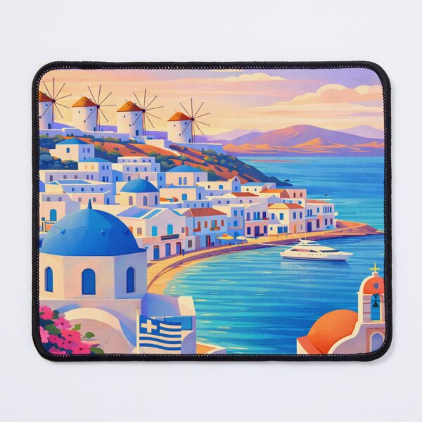 Item preview, Mykonos Greece Travel Poster designed and sold by MatthewHeights.
