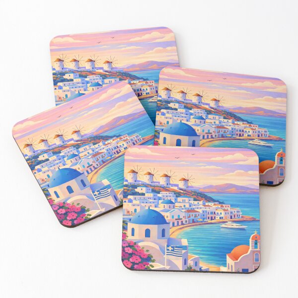 Item preview, Mykonos Greece Travel Poster designed and sold by MatthewHeights.