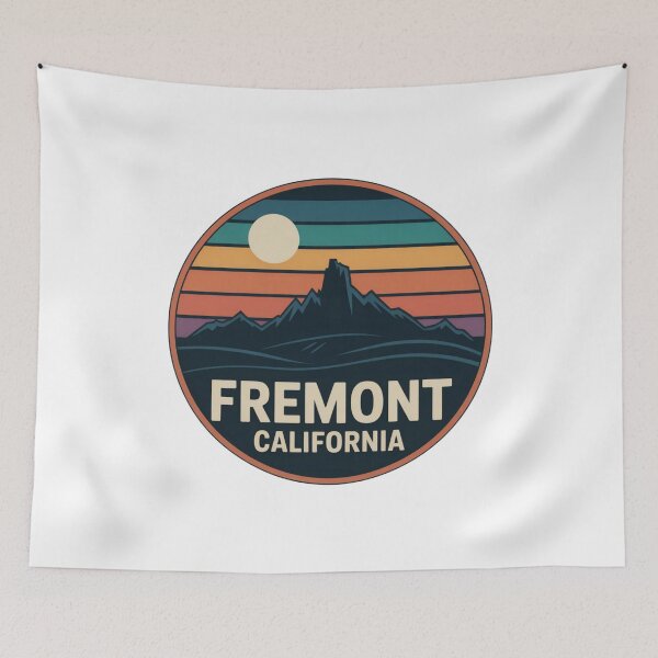 Item preview, Fremont California: Retro Mountain Sunset designed and sold by CircinusStore.
