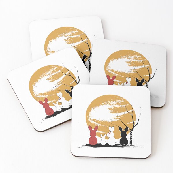 Item preview, Better Together – Cute Dark Rabbit Illustration with Soft Gothic Aesthetic designed and sold by Helmina Groper.