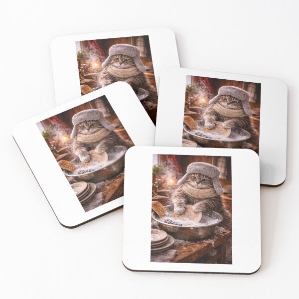 Item preview, Winter Cat Washing Dishes designed and sold by LovelyCatGalaxy.
