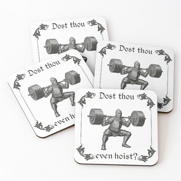 Item preview, Funny Gym, Dost Thou Even Hoist, Medieval Knight, Ren Faire, Funny Medieval, Gym Rat Gift designed and sold by toongstudio.