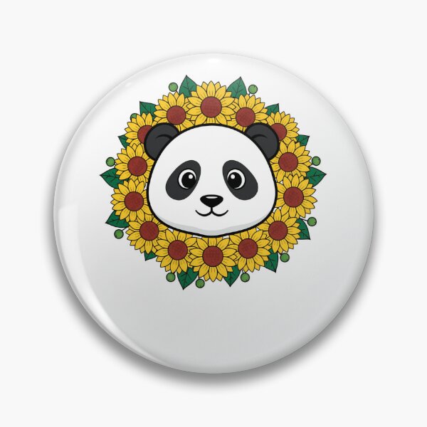 Item preview, Cute Panda Bear Sunflower Floral Wreath designed and sold by k3rstman1.