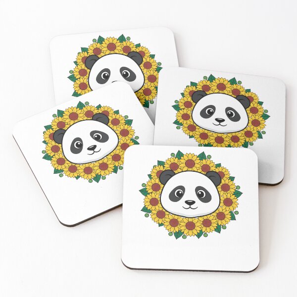 Item preview, Cute Panda Bear Sunflower Floral Wreath designed and sold by k3rstman1.