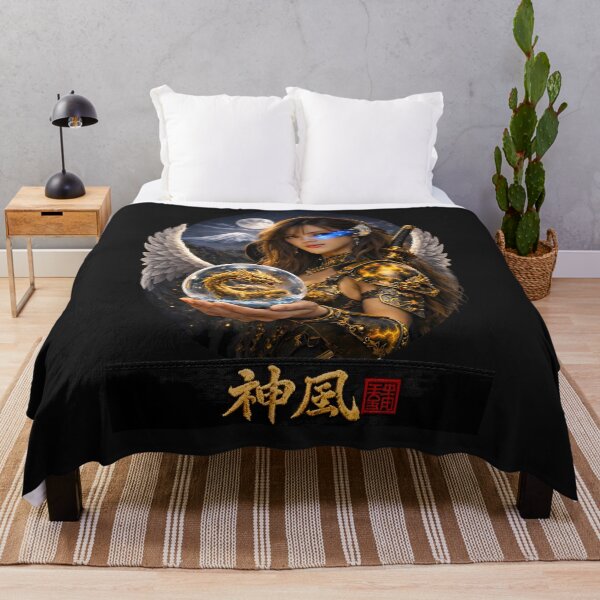 Item preview, Cyber Samurai Girl with Dragon Crystal Orb – Japanese Futuristic Warrior Design designed and sold by Dragon-Samurai.