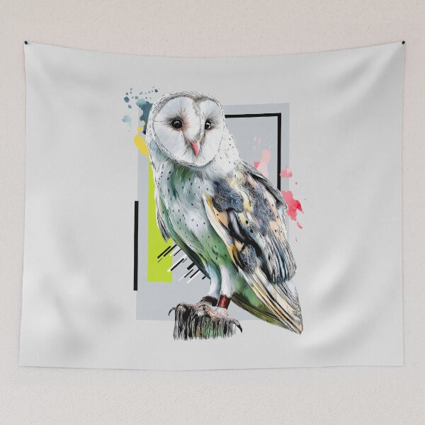 Item preview, Colorful Owl Illustration, Modern Watercolor Aesthetic designed and sold by dharanna.