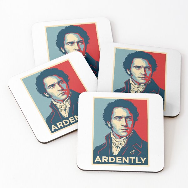 Item preview, Pride and Prejudice Ardently Mr Darcy Retro Campaign Poster Shirt designed and sold by Fenay Designs.