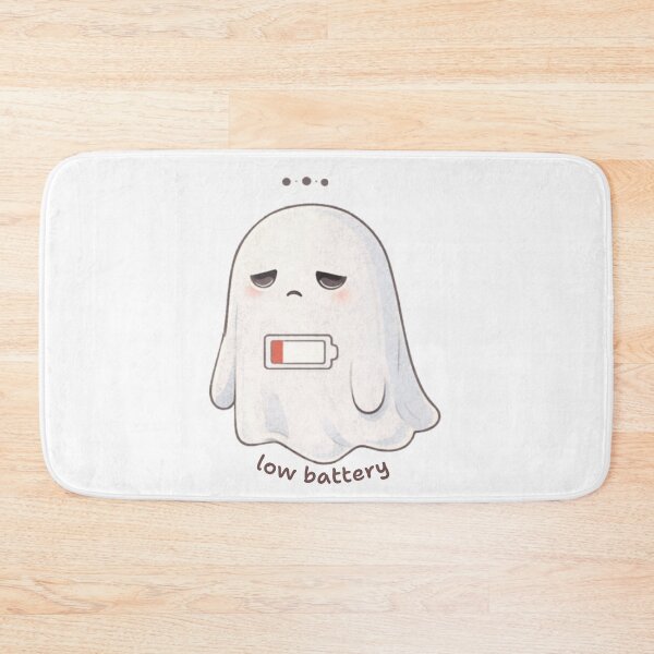 Item preview, Low Battery Ghost | Cute Kawaii Aesthetic | Tired Low Energy Mood Design designed and sold by The Mood Index.