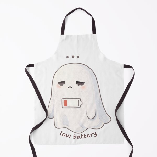Item preview, Low Battery Ghost | Cute Kawaii Aesthetic | Tired Low Energy Mood Design designed and sold by The Mood Index.