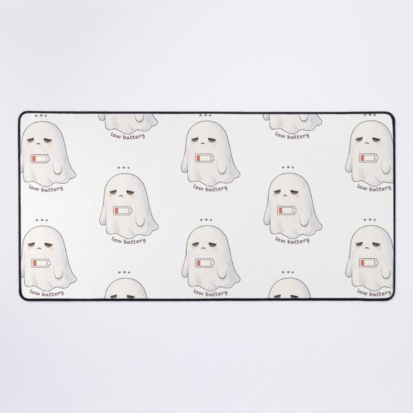 Item preview, Low Battery Ghost | Cute Kawaii Aesthetic | Tired Low Energy Mood Design designed and sold by The Mood Index.