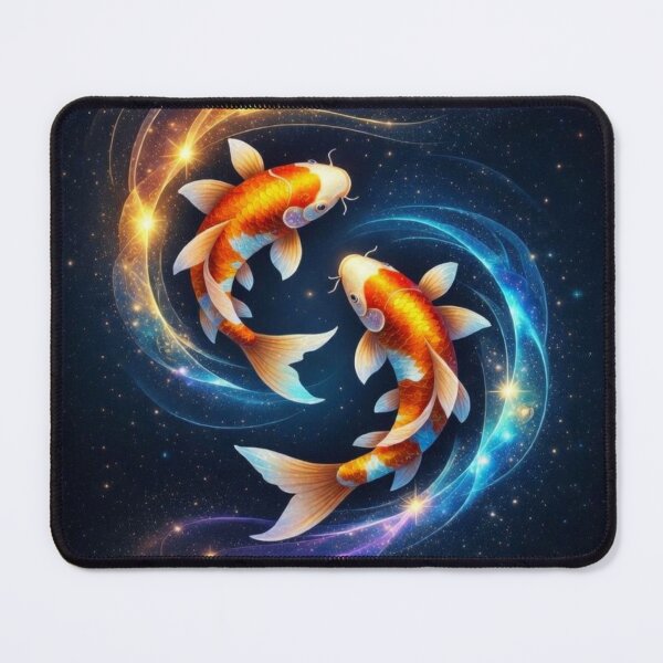 Item preview, Cosmic Koi: Star-Spangled Galaxy Dance of Two Fish  Design Description designed and sold by Logic72.