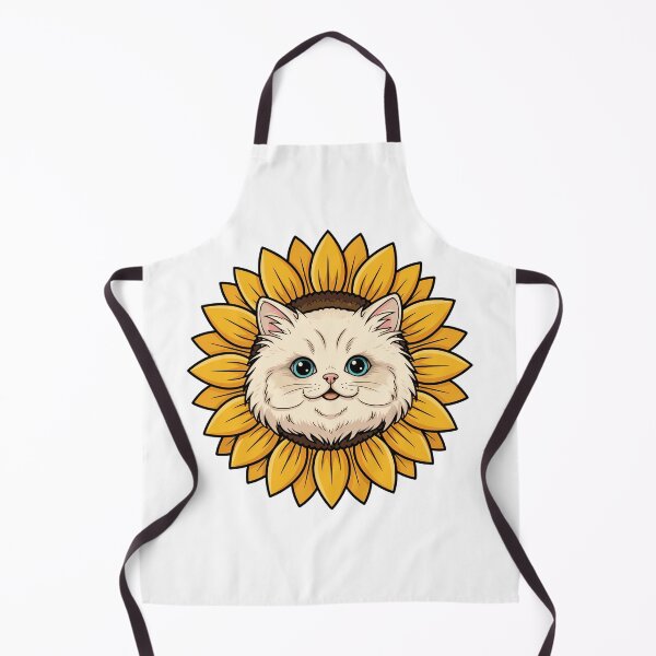 Item preview, Cute Persian Kitten Yellow Sunflower Floral designed and sold by k3rstman1.
