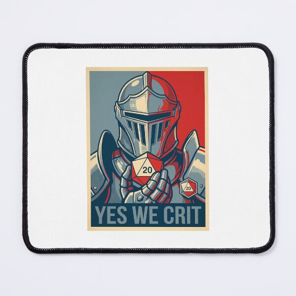 Item preview, Tabletop RPG Yes We Crit Nat 20 Funny Knight Retro Poster Shirt designed and sold by Fenay Designs.