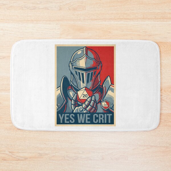 Item preview, Tabletop RPG Yes We Crit Nat 20 Funny Knight Retro Poster Shirt designed and sold by Fenay Designs.