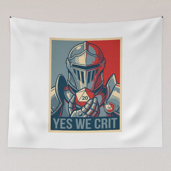 Item preview, Tabletop RPG Yes We Crit Nat 20 Funny Knight Retro Poster Shirt designed and sold by Fenay Designs.
