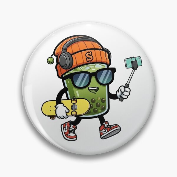 Artikelvorschau, Cooler Bubble Tea – Skateboard-Selfie-Charakter entworfen und verkauft von Dogandesighn.