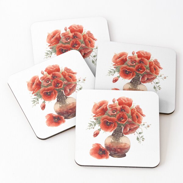 Item preview, Bouquet of wild red poppies designed and sold by uunaa.