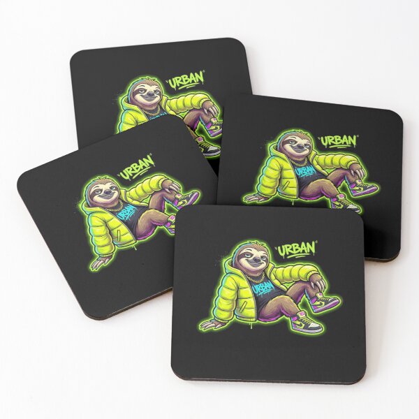 Item preview, Urban Sloth Streetwear Neon – Cool Chill Animal Aesthetic Cartoon designed and sold by PLUSHIWORLDtm.