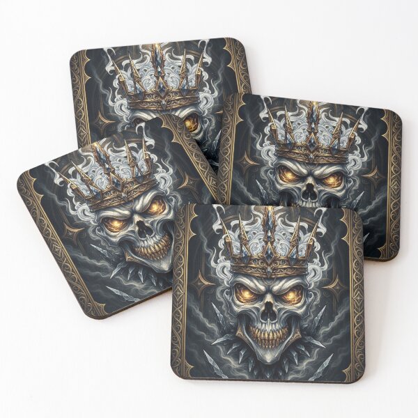 Item preview, Gilded Lich King Skull with Golden Halo Eyes designed and sold by Logic72.