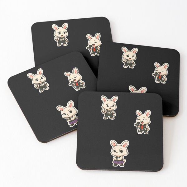 Item preview, Rock Bunny Trio – Cute Punk Rabbit Stickers | Kawaii Rocker Bunny Art designed and sold by Good Vibes .
