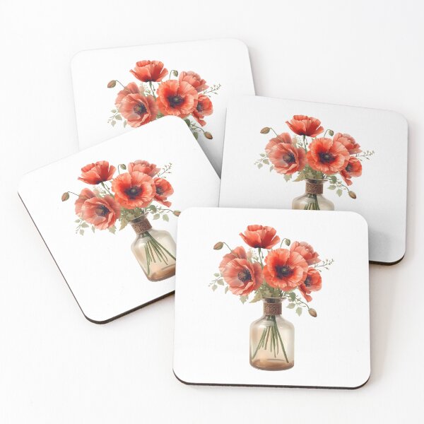 Item preview,  Bouquet of wild red poppies designed and sold by uunaa.