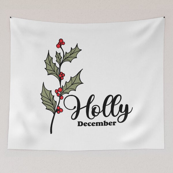 Item preview, December Birth Month Flower - Holly Aesthetic designed and sold by Lumina-Studio.