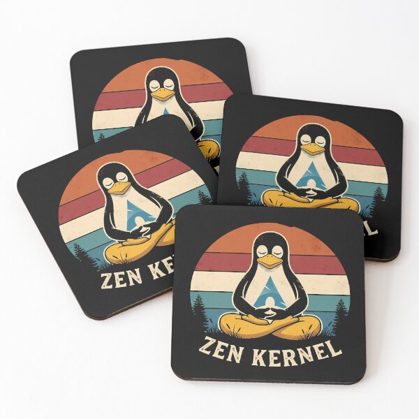 Item preview, Zen Kernel Meditating Linux Penguin Retro Vintage designed and sold by mrGrayMan.