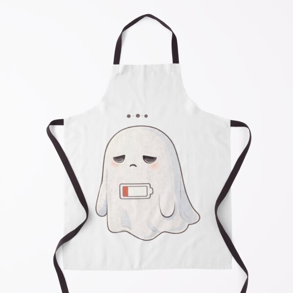 Item preview, Tired Ghost with Battery Icon | Cute Kawaii Aesthetic | Low Energy Mood Design designed and sold by The Mood Index.