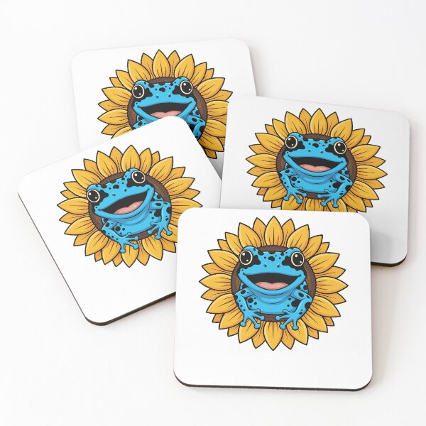 Item preview, Cute Blue Poison Dart Frog Sunflower Nature designed and sold by k3rstman1.