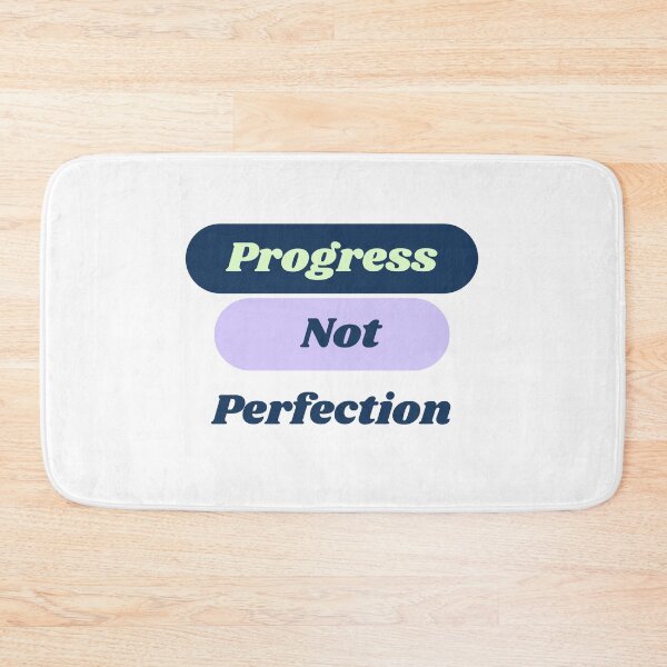 Item preview, Progress Not Perfection Motivation Quote designed and sold by The Daily Progress.