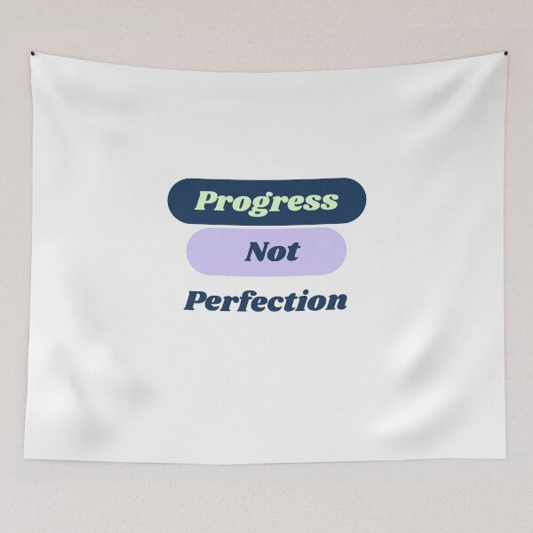 Item preview, Progress Not Perfection Motivation Quote designed and sold by The Daily Progress.
