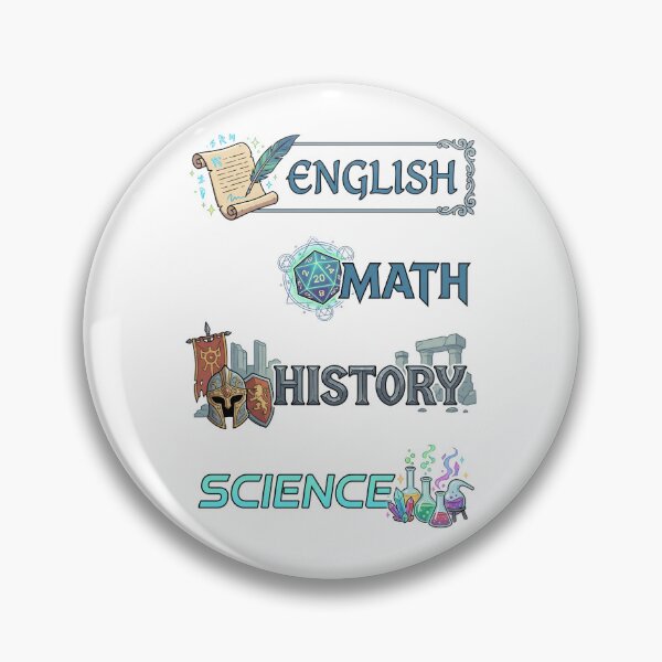 Item preview, Fantasy English Math History Science RPG Subject Labels Shirt designed and sold by Fenay Designs.