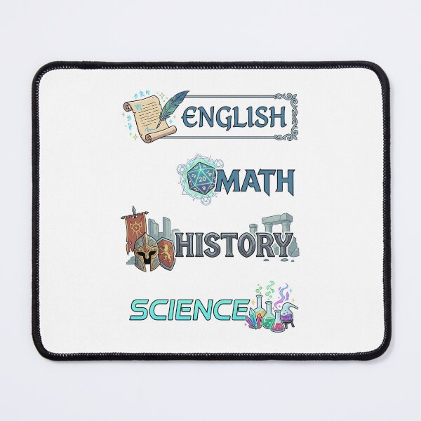 Item preview, Fantasy English Math History Science RPG Subject Labels Shirt designed and sold by Fenay Designs.